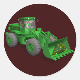 Adesivo Operador Bulldozer Santa Claus