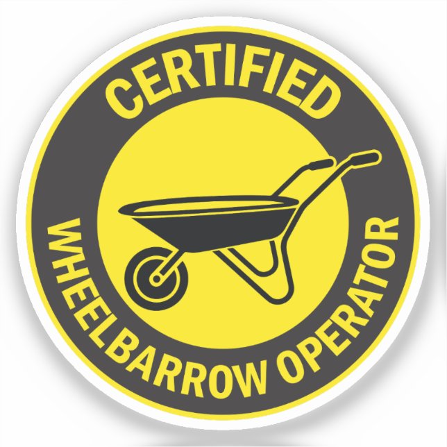 Adesivo Operador certificado da barra de rodas (Frente)
