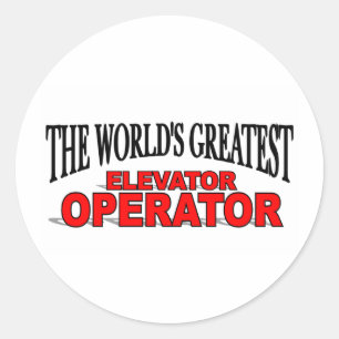 Adesivo Operador de elevador do mundo o grande