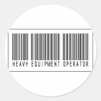 Adesivo Operador de equipamento pesado com código de barra