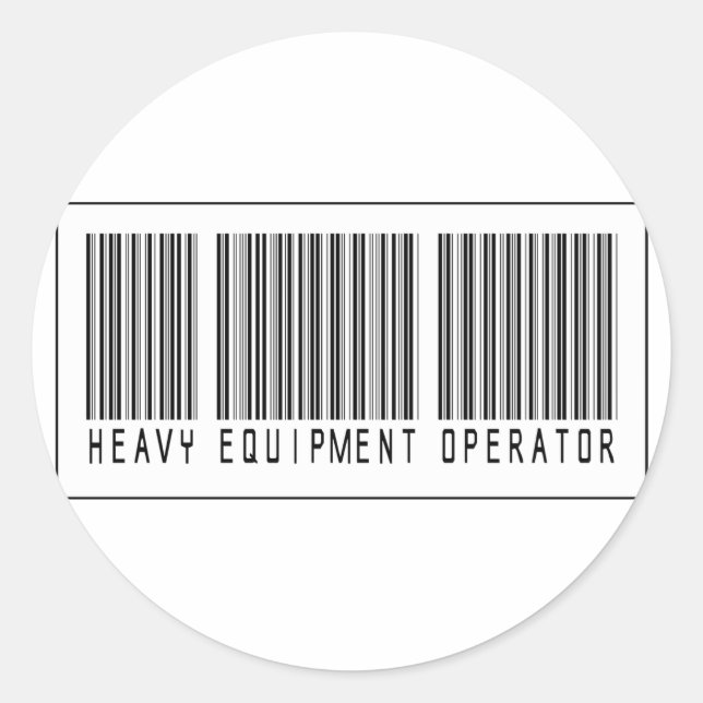 Adesivo Operador de equipamento pesado com código de barra (Frente)