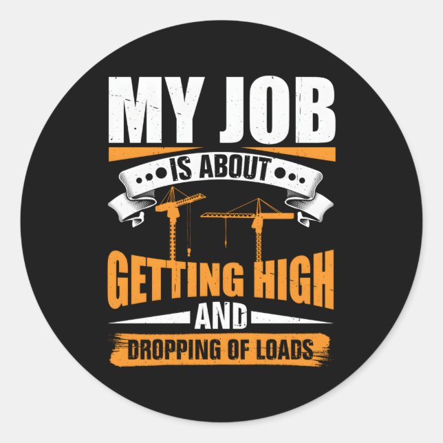 Adesivo Operador de Equipamento Pesado Gruas Pavilhão da T (Frente)