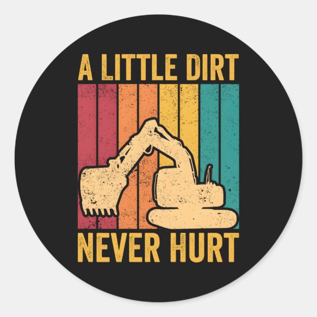 Adesivo Operador De Escavador Não Machuca Um Pouco De Suje (Frente)