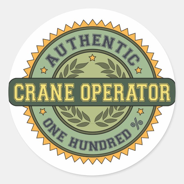 Adesivo Operador de guindaste autêntico (Frente)
