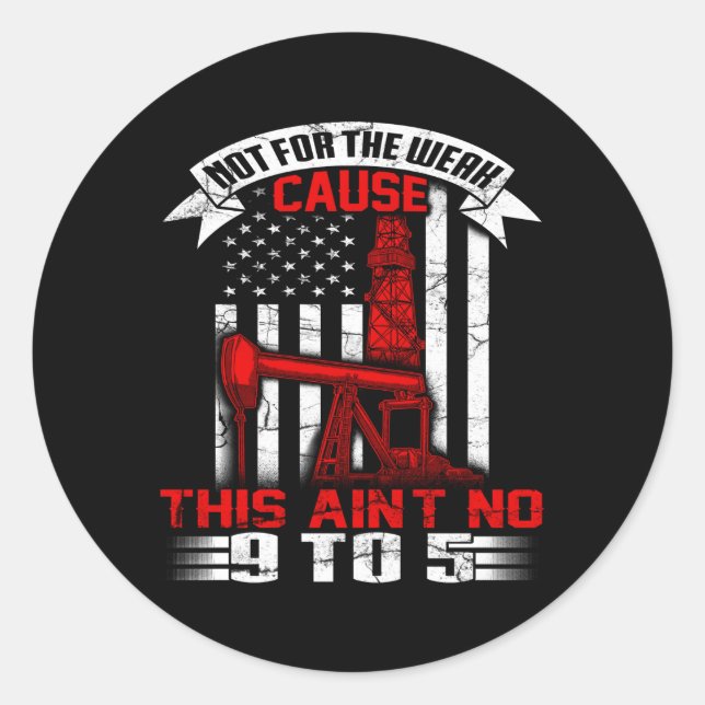 Adesivo Operador De Oilfield De Bandeira De Óleo Não Para  (Frente)