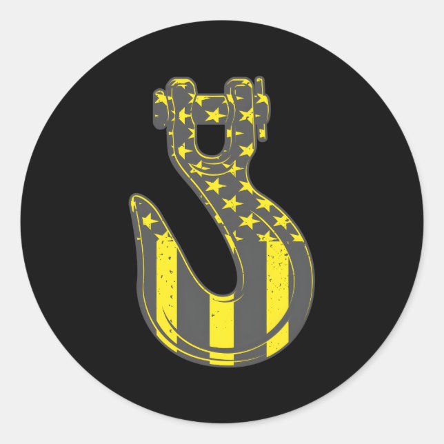 Adesivo Operador de reboque americano Tow Truck Tow Hook (Frente)