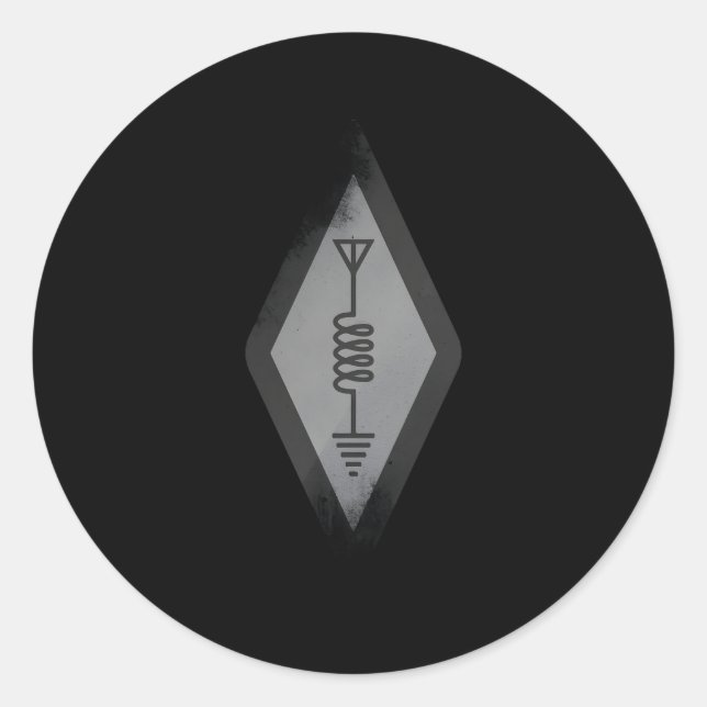 Adesivo Operador de Símbolo de Rádio Amador Internacional  (Frente)