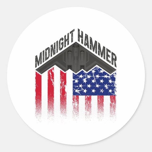 Adesivo Operation Midnight Hammer - Usa Flag Midnight Hamm (Frente)