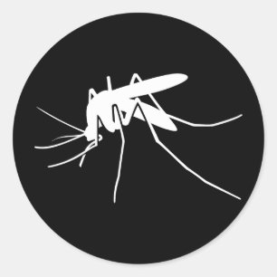 Adesivo Opinião lateral do mosquito branco