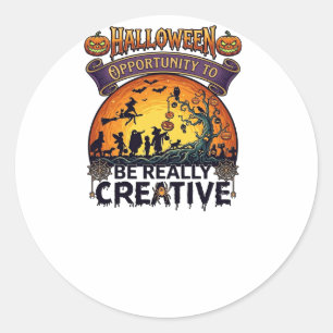 Adesivo Oportunidade de Halloween Seja Realmente Criativa