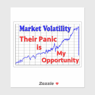 Adesivo Oportunidade de Pânico Comercial no Mercado de Açõ