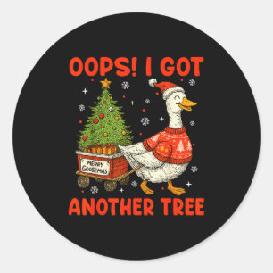 Adesivo Ops, Peguei Outra Árvore Merry Goosemas Ganso Bobo