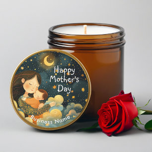 Adesivo Óptica Ilustração de Mãe e Filho   Dia das Mães