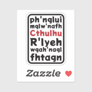 Adesivo Oração A Cthulhu