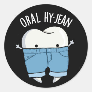 Adesivo Oral Hy-jean Funny Tooth Pun Dark BG