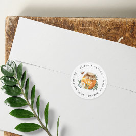 Adesivo Orange Blossom Honey Bee Casais Return Address