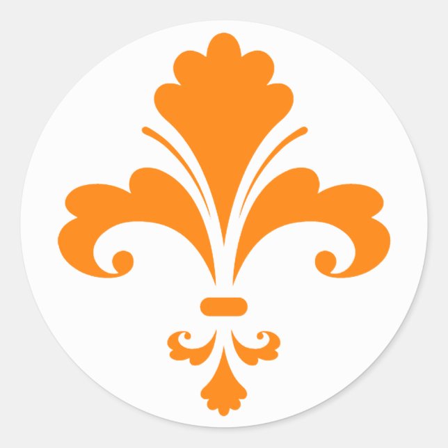 Adesivo Orange Fleur de lis (Frente)