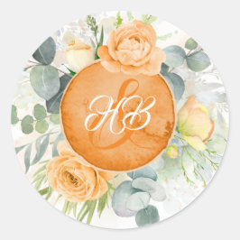 Adesivo Orange Flowers Romântico Boho Wedding