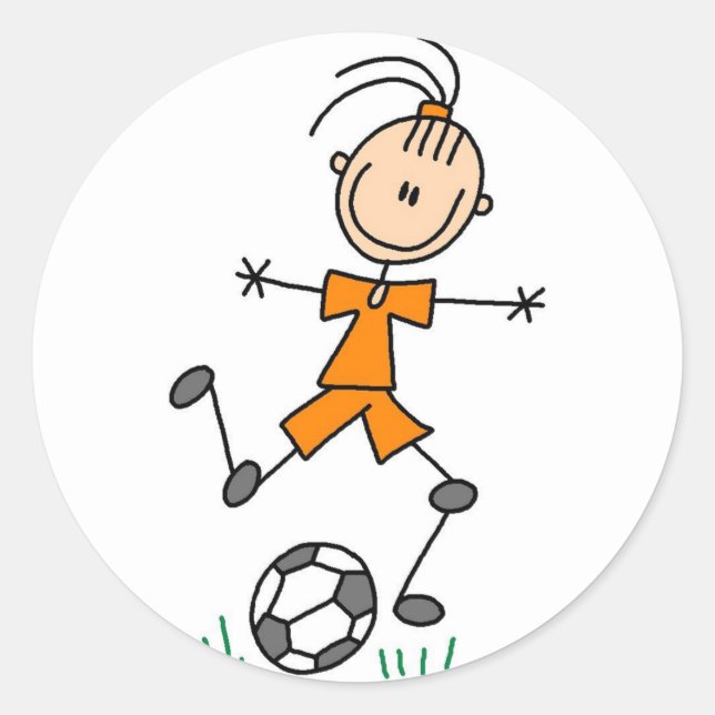 Adesivo Orange Girls Soccer Sticker (Frente)