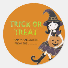 Adesivo Orange | Halloween Little Witch