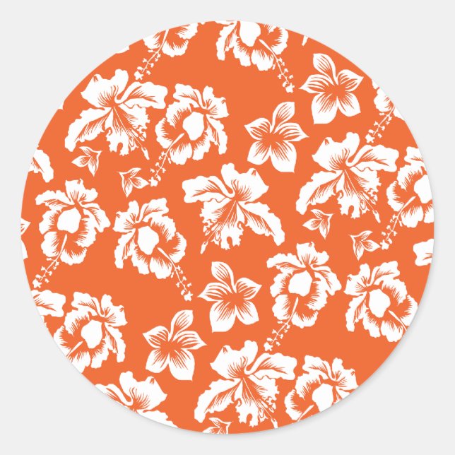 Adesivo Orange Hawaiian Hibiscus (Frente)