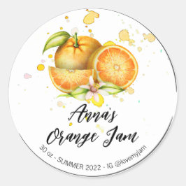 Adesivo *~* Orange Homemade Jelly Jam Preserva AP30