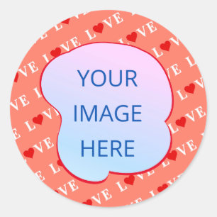Adesivo Orange LOVE Heart