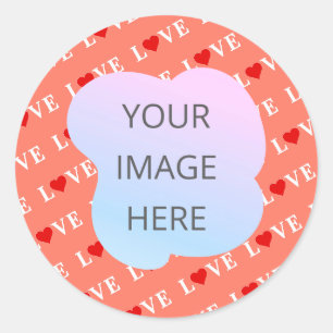 Adesivo Orange LOVE Heart
