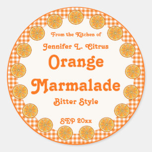 Adesivo Orange Marmalade em Gingham