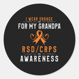 Adesivo Orange Ribbon Crpsrsd Sensibilização Para O Vovô -