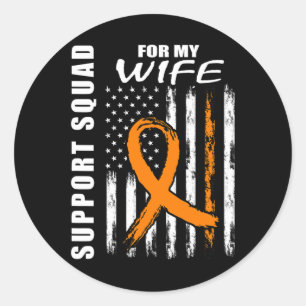 Adesivo Orange Ribbon Wife Leukemia Sensibilização EUA Ban