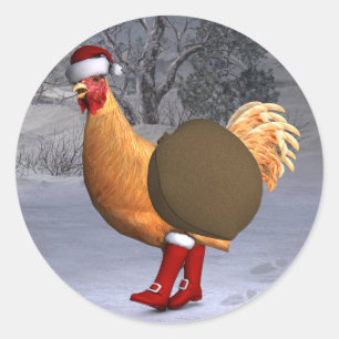 Adesivo Orange Rooster Papai Noel