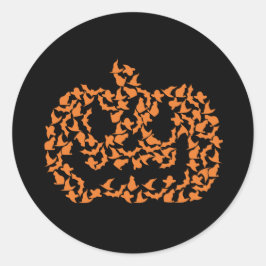 Adesivo Orange Spooky Halloween Pumpkin jack ou lanterna