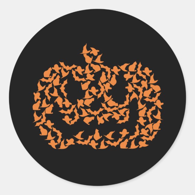 Adesivo Orange Spooky Halloween Pumpkin jack ou lanterna (Frente)