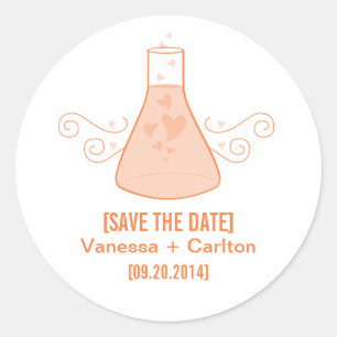 Adesivo Orange Sweet Chemistry Save the Date Stickers