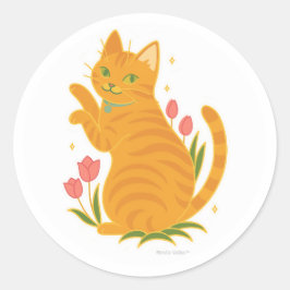 Adesivo Orange Tabby with Tulips