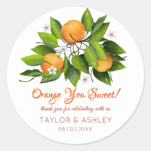 Adesivo Orange You Sweet Fruta   Casamento
