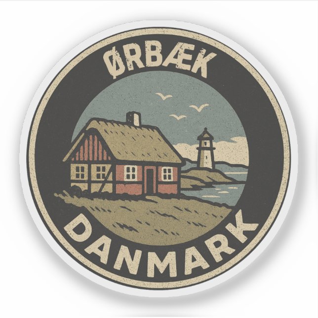Adesivo Ørbæk, Dinamarca Danmark  (Frente)