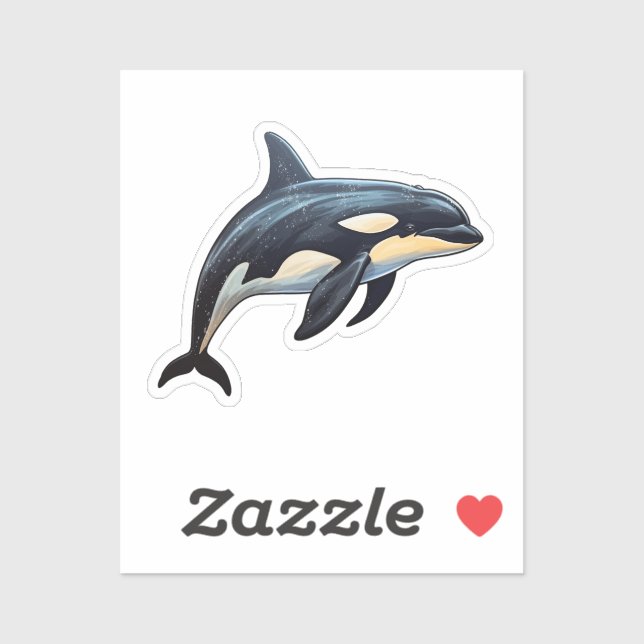 Adesivo Orca Cartoon (Folha)