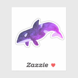 Adesivo Orca de Baleia Assassina de Aquarela Puro