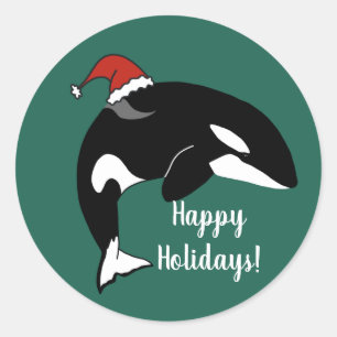 Adesivo Orca Killer Whale Christmas