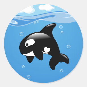 Adesivo Orca pequena bonito no Aqua