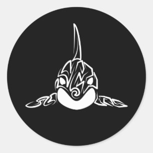 Adesivo Orca Tribal Negra