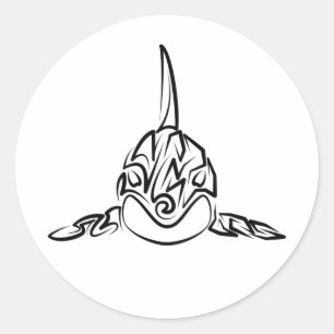 Adesivo Orca Tribal Negra