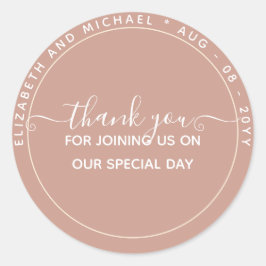 Adesivo ORÇAMENTO Favor de Agradecimento Terracota Monocro