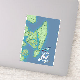 Adesivo Orcas Island, Washington, mapa dos EUA