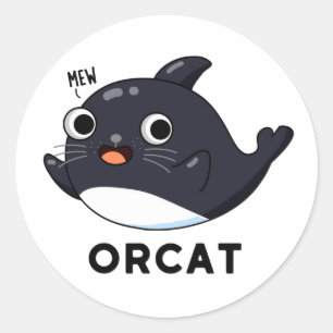 Adesivo Orcat Funny Cat Orca Pun