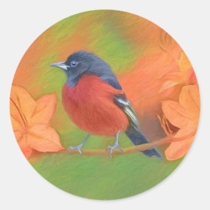 Adesivo Orchard Oriole Songbird Pintura Original