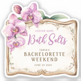 Adesivo Orchid Spa Resort | Rótulo de sais de banho