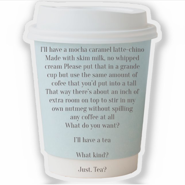 Adesivo Ordem de Café de Dias Normais (Frente)